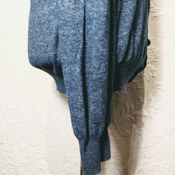 H&M Medium Blue Marled Button Up Cardigan Sweater - Picture 9 of 11